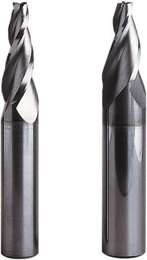 Seco - 10° Taper Angle per Side, 8mm Small End Diam, 32mm LOC, Solid Carbide 4 Flute Tapered Square End Mill - 90mm OAL, 20mm Shank Diam, Spiral Flute, 30° Helix - USA Tool & Supply