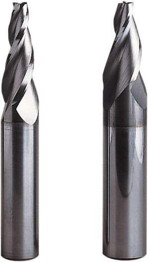 Seco - 10° Taper Angle per Side, 5mm Small End Diam, 30mm LOC, Solid Carbide 3 Flute Tapered Square End Mill - 90mm OAL, 16mm Shank Diam, Spiral Flute, 30° Helix - USA Tool & Supply