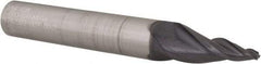 Seco - 11° Taper Angle per Side, 2mm Small End Diam, 20mm LOC, Solid Carbide 3 Flute Tapered Square End Mill - 75mm OAL, 10mm Shank Diam, Spiral Flute, 30° Helix - USA Tool & Supply