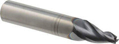 Seco - 11° Taper Angle per Side, 5mm Small End Diam, 20mm LOC, Solid Carbide 3 Flute Tapered Square End Mill - 80mm OAL, 14mm Shank Diam, Spiral Flute, 30° Helix - USA Tool & Supply