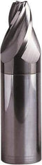 Seco - 45° Taper Angle per Side, 2.5mm Small End Diam, 10mm LOC, Solid Carbide 3 Flute Tapered Square End Mill - 75mm OAL, 12mm Shank Diam, Spiral Flute, 30° Helix - USA Tool & Supply