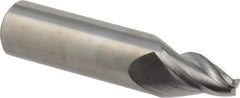 Seco - 15° Taper Angle per Side, 6.5mm Small End Diam, 25mm LOC, Solid Carbide 3 Flute Tapered Square End Mill - 90mm OAL, 20mm Shank Diam, Spiral Flute, 30° Helix - USA Tool & Supply