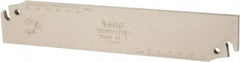 Iscar - 1.7717" Blade Height, 0.236" Blade Width, 8.858" OAL, Neutral Cut, Single End Indexable Cut-Off Blade - TGFH Blade, Tang-Grip Series - USA Tool & Supply