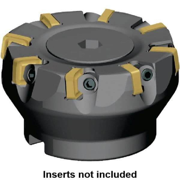 Kennametal - 102mm Cut Diam, 32mm Arbor Hole, 5mm Max Depth of Cut, 6° Indexable Chamfer & Angle Face Mill - 10 Inserts, SNXF 1204... Insert, Right Hand Cut, 10 Flutes, Series KSSR - USA Tool & Supply