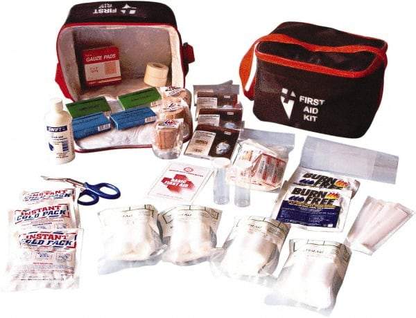 Ability One - 81 Piece, 8 Person, Burn Aid First Aid Kit - Nylon Bag - USA Tool & Supply