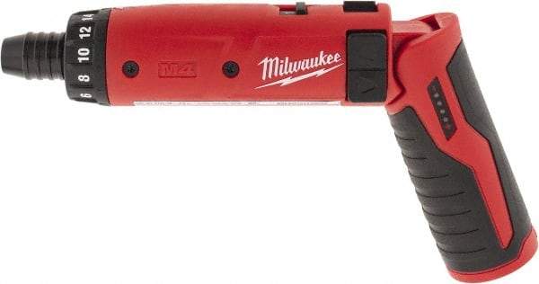 Milwaukee Tool - 4 Volts, Lithium-Ion Battery, Swivel Handle Cordless Screwdriver - 200, 600 RPM, 44 Inch/Lbs. Torque, 2 Speed - USA Tool & Supply