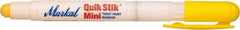 Markal - Yellow Solid Paint Marker - Fine Medium Tip, Alcohol Base Ink - USA Tool & Supply