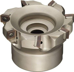 Sumitomo - 12 Inserts, 160mm Cut Diam, 50.8mm Arbor Diam, Indexable Square-Shoulder Face Mill - 63mm High, SOMT 1204.. Insert Compatibility, Through Coolant, Series WaveMill - USA Tool & Supply