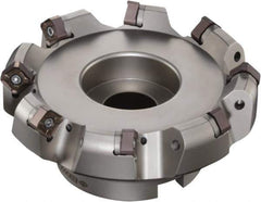 Sumitomo - 6" Cut Diam, 1-1/2" Arbor Hole, 6mm Max Depth of Cut, 45° Indexable Chamfer & Angle Face Mill - 14 Inserts, ONMT 05T6\xB6SNMT 13T6\xB6XNET 13T6 Insert, Right Hand Cut, Series DualMill - USA Tool & Supply