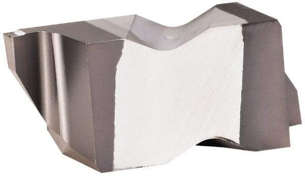 Kennametal - 3047NG K Grade KCU25, 1.19mm Cutting Width Carbide Grooving Insert - 1.91mm Max Depth of Cut, Left Hand, 0.19mm Corner Radius, AlTiN Finish - USA Tool & Supply