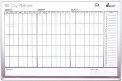 Ability One - 2" High x 27" Wide Dry Erase - Mylar Laminated, 39" Deep, Includes Accessory Tray, Mounting Kit, Instructions & Four Dry Erase Markers (Black, Blue, Green, Red) - USA Tool & Supply