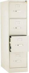 Hon - 15" Wide x 52" High x 26-1/2" Deep, 4 Drawer Vertical File with Lock - Steel, Putty - USA Tool & Supply