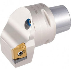 Iscar - Right Hand Cut, Size C4, LNMX Insert Compatiblity, External Modular Turning & Profiling Cutting Unit Head - 27mm Ctr to Cutting Edge, 50mm Head Length, Through Coolant, Series Heliturn - USA Tool & Supply