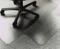 Ability One - 53" Long x 45" Wide, Chair Mat - Single Lip, Straight Edge Style - USA Tool & Supply