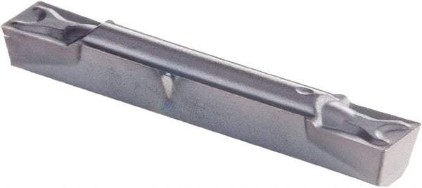 Kennametal - 0305G GMN Grade KCU25, 3.05mm Cutting Width Carbide Grooving Insert - 3.51mm Max Depth of Cut, Neutral, 0.2mm Corner Radius, AlTiN Finish - USA Tool & Supply