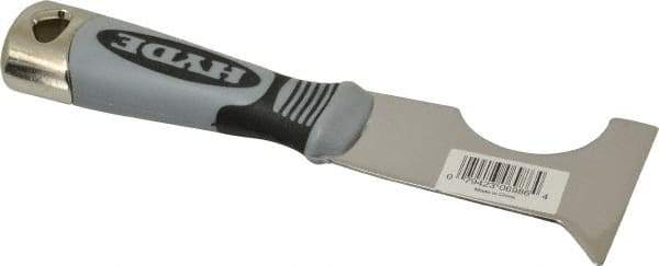 Hyde Tools - 2-1/2" Wide Stainless Steel Putty Knife - Stiff, Cushioned Grip Polypropylene Handle, 8" OAL - USA Tool & Supply