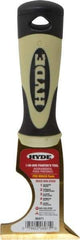 Hyde Tools - 2-1/2" Wide Brass Multi-Purpose Knife - Stiff, Cushioned Grip Polypropylene Handle, 8" OAL - USA Tool & Supply