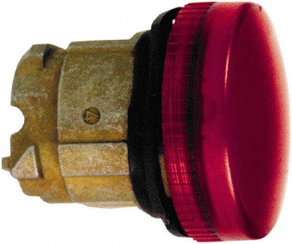 Schneider Electric - Red Lens Pilot Light - Round Lens, Shock Resistant, Vibration Resistant, Water Resistant - USA Tool & Supply