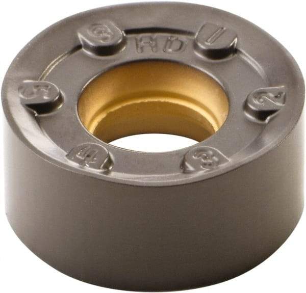 Kennametal - RNPJ1204M0 HD Grade KCPK30 Carbide Milling Insert - TiN/TiCN/Al2O3 Finish, 0.187" Thick, 12mm Inscribed Circle - USA Tool & Supply