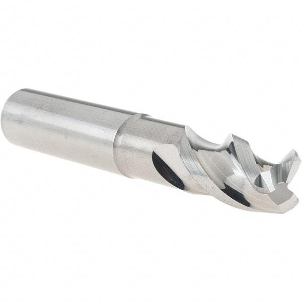 Iscar - 1/2", 3 Flute, Single End, Solid Carbide, 0.09" Corner Radius End Mill - 3" OAL, Right Hand Flute, 3/4" LOC, Right Hand Cut, 1-1/2" Extended Reach - USA Tool & Supply