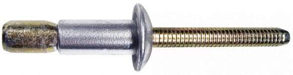 Marson - Protruding Head Stainless Steel Structural Blind Rivet - Stainless Steel Mandrel, 0.062" to 0.27" Grip, 0.385 to 0.392" Head Diam, 0.191" to 0.201" Hole Diam, 0.415" Length Under Head, 3/16" Body Diam - USA Tool & Supply