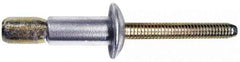 Marson - Protruding Head Stainless Steel Structural Blind Rivet - Stainless Steel Mandrel, 0.08" to 3/8" Grip, 0.53" Head Diam, 0.261" to 0.272" Hole Diam, 0.56" Length Under Head, 1/4" Body Diam - USA Tool & Supply