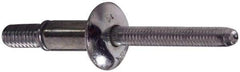 Marson - Protruding Head Steel Structural Blind Rivet - Steel Mandrel, 0.1" to 3/8" Grip, 0.49 to 0.53" Head Diam, 0.261" to 0.272" Hole Diam, 1/4" Body Diam - USA Tool & Supply