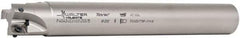 Walter - 38mm Cut Diam, 11mm Max Depth of Cut, 1-1/4" Shank Diam, 10" OAL, Indexable Square Shoulder End Mill - AD.T 1204.. Inserts, Cylindrical Shank, 90° Lead Angle - USA Tool & Supply