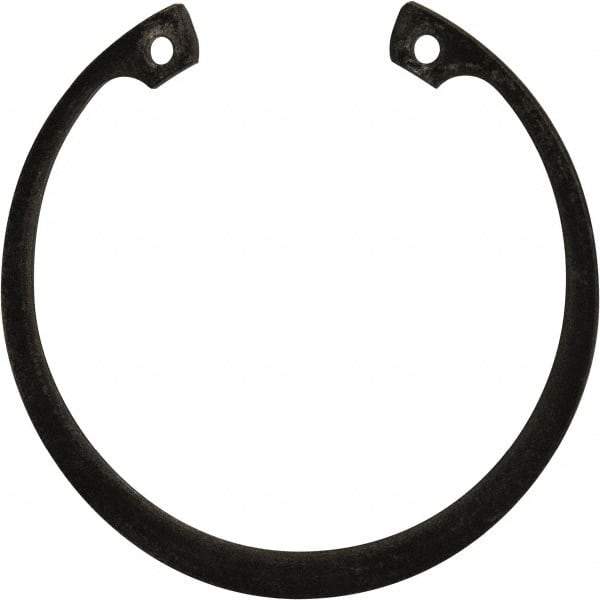 Rotor Clip - 0.078" Thick, Phosphate Finish, Steel Snap Internal Retaining Ring - 0.086" Groove Width, 0.074" Groove Depth, 2.648" Groove Diam, Grade 1060-1090 - USA Tool & Supply