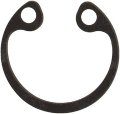 Rotor Clip - 0.015" Thick, Phosphate Finish, Steel Snap Internal Retaining Ring - 0.02" Groove Width, 0.009" Groove Depth, 0.268" Groove Diam, Grade 1060-1090 - USA Tool & Supply