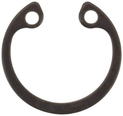 Rotor Clip - 0.025" Thick, Phosphate Finish, Steel Snap Internal Retaining Ring - 0.029" Groove Width, 0.011" Groove Depth, 0.397" Groove Diam, Grade 1060-1090 - USA Tool & Supply