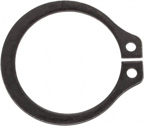 Rotor Clip - 0.559" Groove Diam, 19/32" Shaft Diam, Phosphate Steel, Snap External Retaining Rings - 0.039" Groove Width, 0.017" Groove Depth, 0.035" Ring Thickness, Grade 1060-1090 - USA Tool & Supply