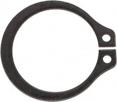 Rotor Clip - 0.559" Groove Diam, 19/32" Shaft Diam, Phosphate Steel, Snap External Retaining Rings - 0.039" Groove Width, 0.017" Groove Depth, 0.035" Ring Thickness, Grade 1060-1090 - USA Tool & Supply