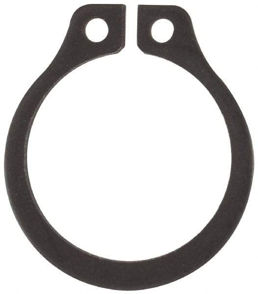 Rotor Clip - 0.468" Groove Diam, 1/2" Shaft Diam, Phosphate Steel, Snap External Retaining Rings - 0.039" Groove Width, 0.016" Groove Depth, 0.035" Ring Thickness, Grade 1060-1090 - USA Tool & Supply