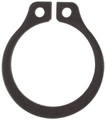 Rotor Clip - 0.468" Groove Diam, 1/2" Shaft Diam, Phosphate Steel, Snap External Retaining Rings - 0.039" Groove Width, 0.016" Groove Depth, 0.035" Ring Thickness, Grade 1060-1090 - USA Tool & Supply