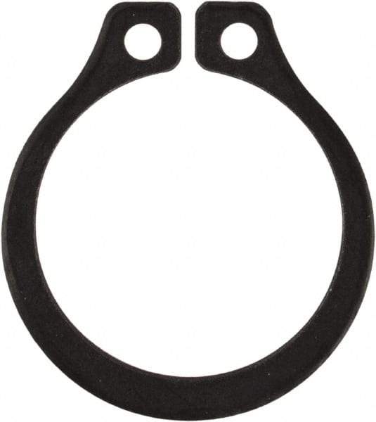 Rotor Clip - 0.412" Groove Diam, 7/16" Shaft Diam, Phosphate Steel, Snap External Retaining Rings - 0.029" Groove Width, 0.013" Groove Depth, 0.025" Ring Thickness, Grade 1060-1090 - USA Tool & Supply