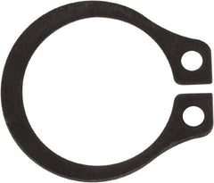 Rotor Clip - 0.352" Groove Diam, 3/8" Shaft Diam, Phosphate Steel, Snap External Retaining Rings - 0.029" Groove Width, 0.012" Groove Depth, 0.025" Ring Thickness, Grade 1060-1090 - USA Tool & Supply