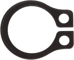 Rotor Clip - 0.23" Groove Diam, 1/4" Shaft Diam, Phosphate Steel, Snap External Retaining Rings - 0.029" Groove Width, 0.01" Groove Depth, 0.025" Ring Thickness, Grade 1060-1090 - USA Tool & Supply