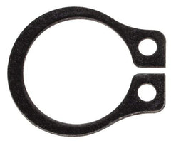 Rotor Clip - 0.29" Groove Diam, 5/16" Shaft Diam, Phosphate Steel, Snap External Retaining Rings - 0.029" Groove Width, 0.011" Groove Depth, 0.025" Ring Thickness, Grade 1060-1090 - USA Tool & Supply