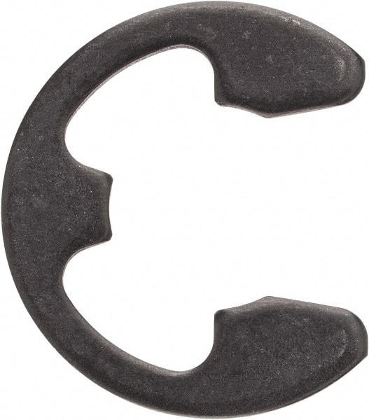 Rotor Clip - 0.396" Groove Diam, 1/2" Shaft Diam, Phosphate Steel, E Style External Retaining Rings - 0.046" Groove Width, 0.052" Groove Depth, 0.042" Ring Thickness, Grade 1060-1090 - USA Tool & Supply