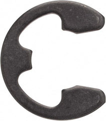 Rotor Clip - 0.396" Groove Diam, 1/2" Shaft Diam, Phosphate Steel, E Style External Retaining Rings - 0.046" Groove Width, 0.052" Groove Depth, 0.042" Ring Thickness, Grade 1060-1090 - USA Tool & Supply