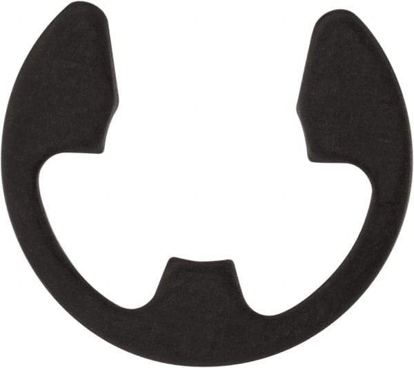 Rotor Clip - 0.343" Groove Diam, 7/16" Shaft Diam, Phosphate Steel, E Style External Retaining Rings - 0.039" Groove Width, 0.047" Groove Depth, 0.035" Ring Thickness, Grade 1060-1090 - USA Tool & Supply