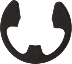 Rotor Clip - 0.343" Groove Diam, 7/16" Shaft Diam, Phosphate Steel, E Style External Retaining Rings - 0.039" Groove Width, 0.047" Groove Depth, 0.035" Ring Thickness, Grade 1060-1090 - USA Tool & Supply