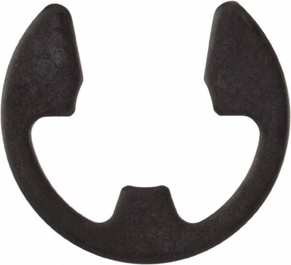 Rotor Clip - 1/4" Groove Diam, 5/16" Shaft Diam, Phosphate Steel, E Style External Retaining Rings - 0.029" Groove Width, 0.031" Groove Depth, 0.025" Ring Thickness, Grade 1060-1090 - USA Tool & Supply