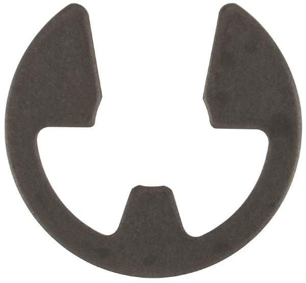 Rotor Clip - 0.21" Groove Diam, 1/4" Shaft Diam, Phosphate Steel, E Style External Retaining Rings - 0.029" Groove Width, 0.02" Groove Depth, 0.025" Ring Thickness, Grade 1060-1090 - USA Tool & Supply