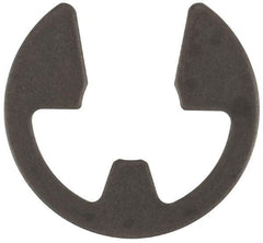 Rotor Clip - 0.21" Groove Diam, 1/4" Shaft Diam, Phosphate Steel, E Style External Retaining Rings - 0.029" Groove Width, 0.02" Groove Depth, 0.025" Ring Thickness, Grade 1060-1090 - USA Tool & Supply