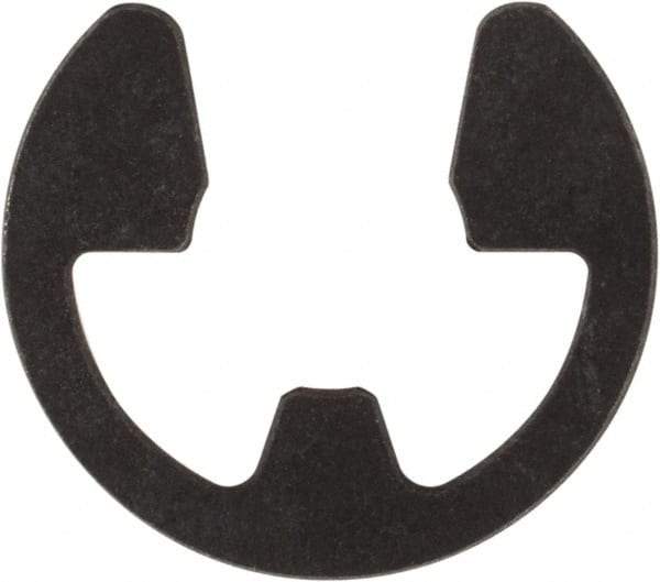 Rotor Clip - 3/16" Groove Diam, 7/32" Shaft Diam, Phosphate Steel, E Style External Retaining Rings - 0.029" Groove Width, 0.015" Groove Depth, 0.025" Ring Thickness, Grade 1060-1090 - USA Tool & Supply