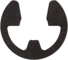 Rotor Clip - 3/16" Groove Diam, 7/32" Shaft Diam, Phosphate Steel, E Style External Retaining Rings - 0.029" Groove Width, 0.015" Groove Depth, 0.025" Ring Thickness, Grade 1060-1090 - USA Tool & Supply