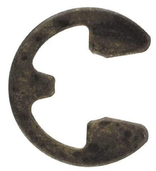 Rotor Clip - 0.147" Groove Diam, 3/16" Shaft Diam, Phosphate Steel, E Style External Retaining Rings - 0.029" Groove Width, 0.02" Groove Depth, 0.025" Ring Thickness, Grade 1060-1090 - USA Tool & Supply