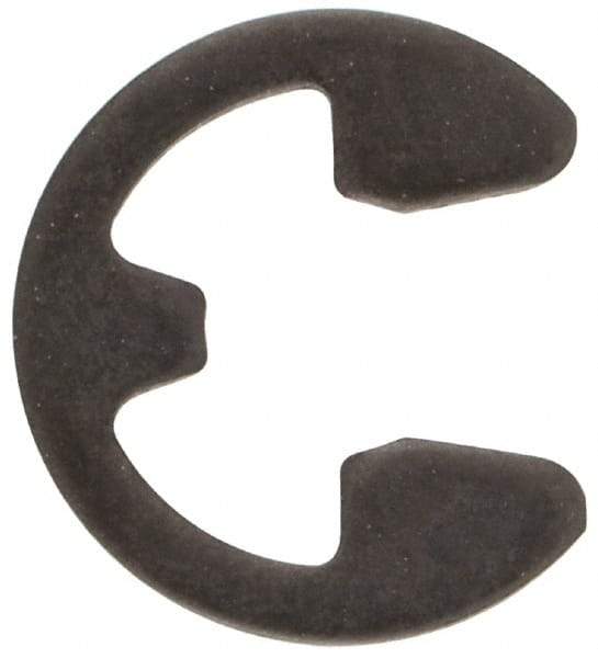 Rotor Clip - 0.116" Groove Diam, 5/32" Shaft Diam, Phosphate Steel, E Style External Retaining Rings - 0.029" Groove Width, 0.02" Groove Depth, 0.025" Ring Thickness, Grade 1060-1090 - USA Tool & Supply